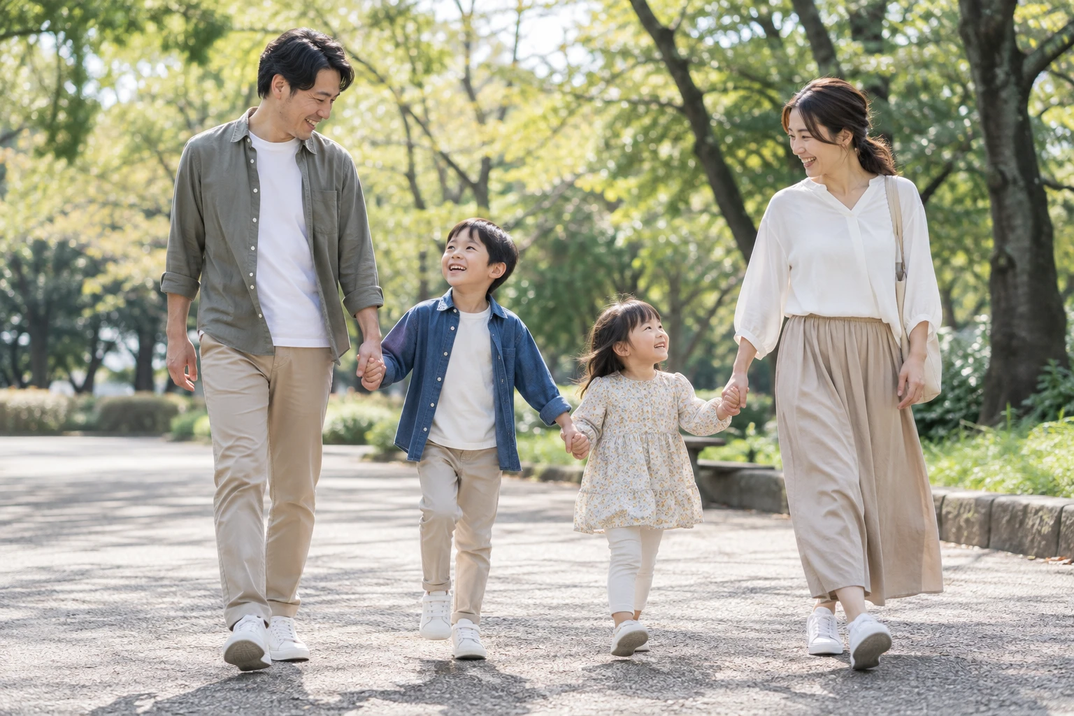 夫婦+2〜10歳の子供2人のイメージ
